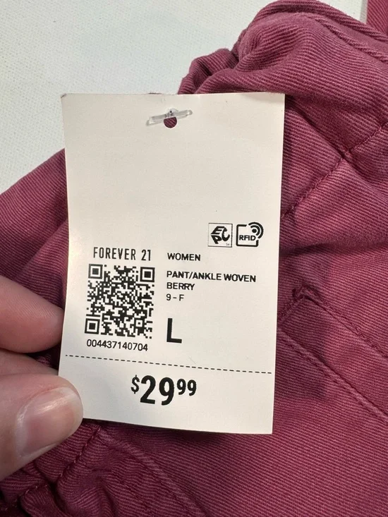 Forever 21 Burgundy/Berry Cargo Jogger Pants - Picture 5 of 5